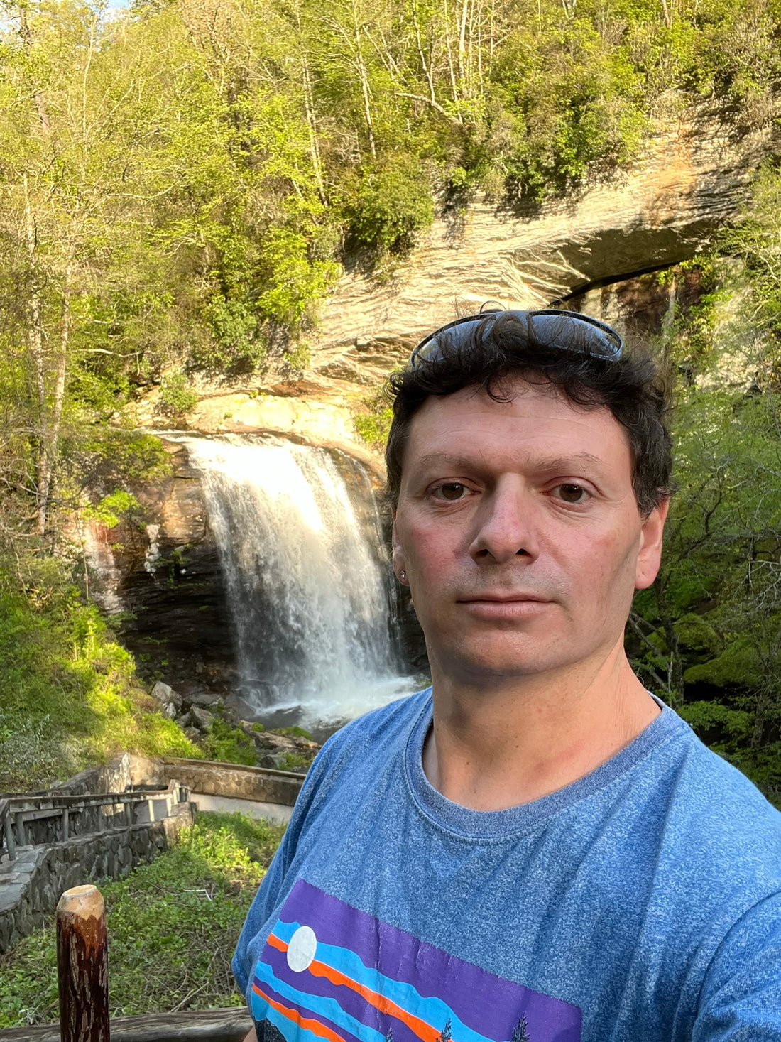Looking Glass Falls Waterfall in the Appalachian Mountains