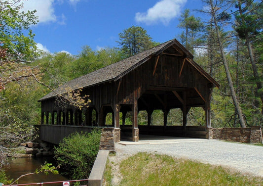 High Falls Covered Bridge North Carolina Photo Color Print