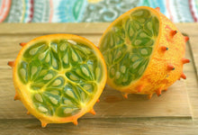 Load image into Gallery viewer, Horned Melon Kiwano Cucumis metuliferus 20 Seeds