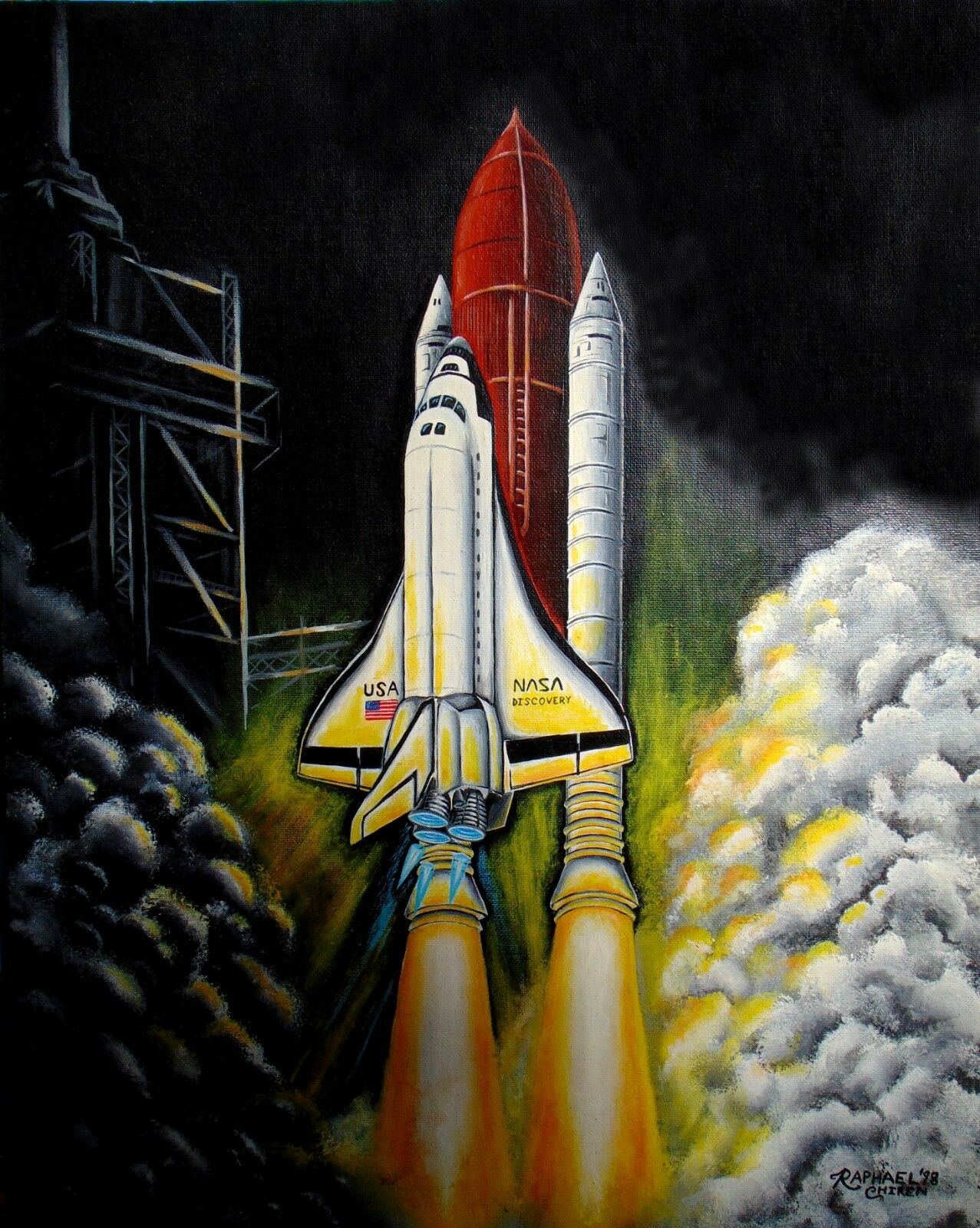 Space Shuttle Discovery Launch Print
