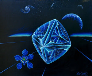 Blue Diamond Crystal Spacescape Print