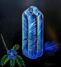 Load image into Gallery viewer, Giclee Print of a Painting of an Aquamarine Crystal